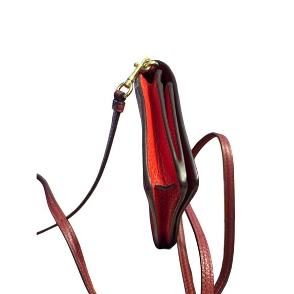 Coach Violet Leather Ann Fold-over Clutch Crossbody Horse & Carriage Print‎ - Picture 4 of 5